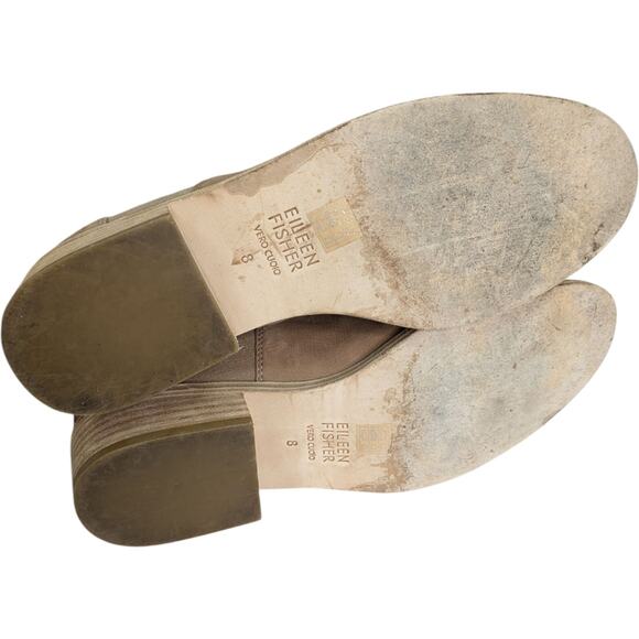 Eileen Fisher Ankle Boots Chelsea 8 Blink Tumbled Nubuck Booties - Picture 10 of 13